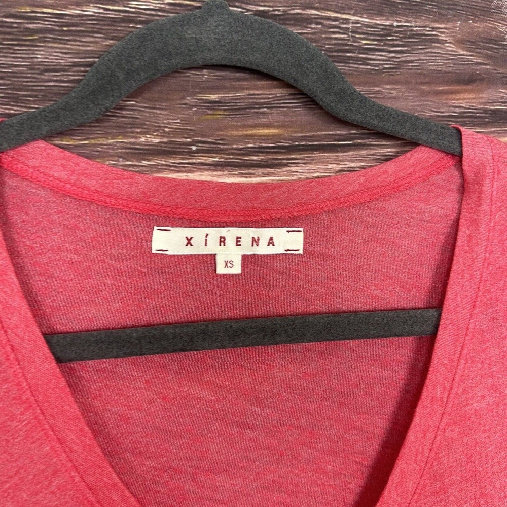 Xirena Red Pink V-Neck Tee Short Sleeve Womens Size XS - Picture 3 of 6